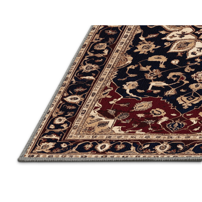 Tapis brun lavable à la machine, Carré 6 pi