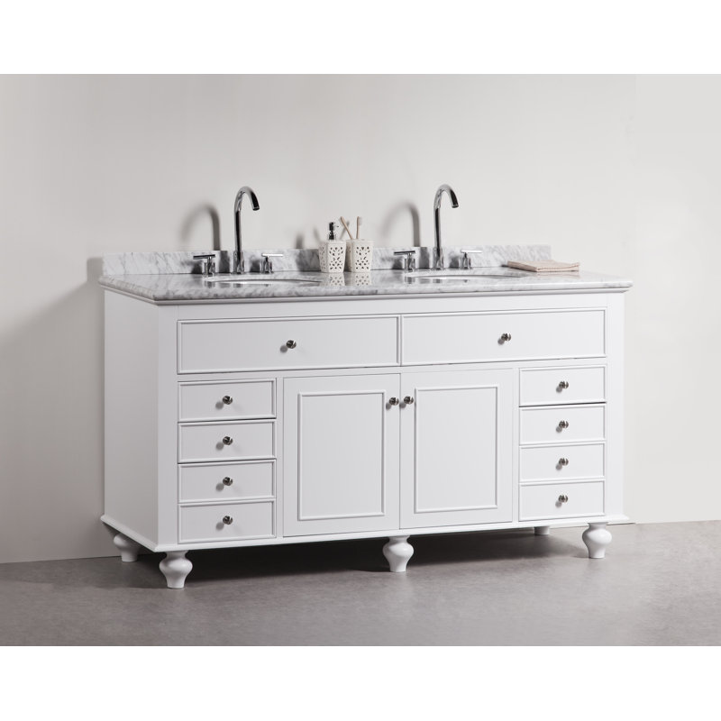 Ensemble de meuble-lavabo double 62 po Woodland