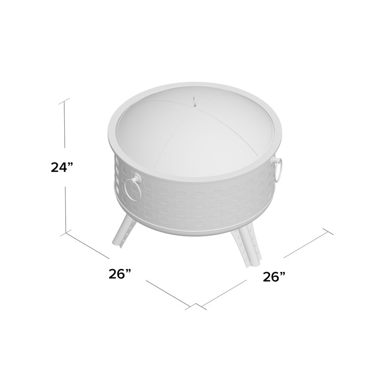 Round Steel Wood Burning Smokeless Outdoor Fireplace