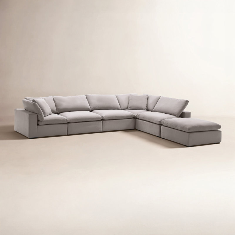Calana Modular Sectional, Slate, 6 Piece