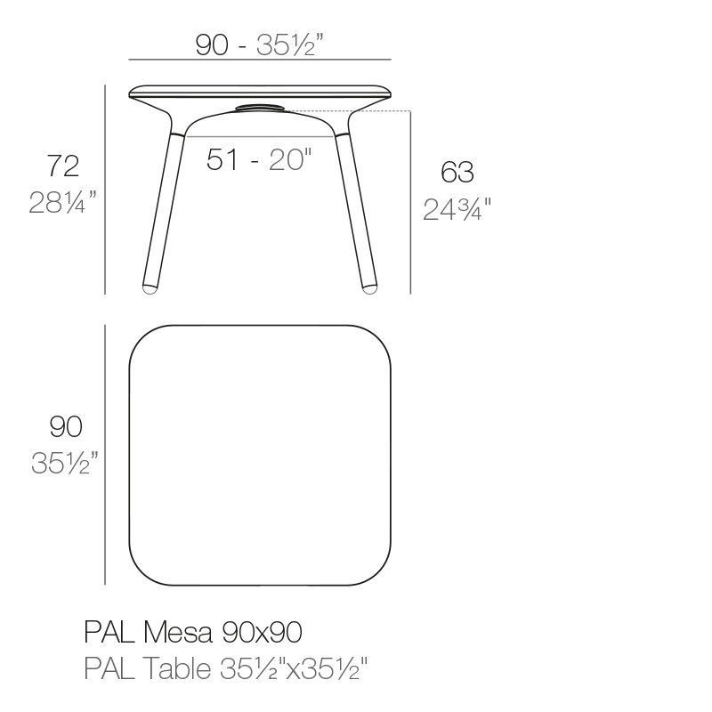Pal Plastic Side Table, Ecru, Brown