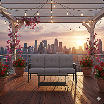Ensemble de patio extérieur 2 pièces
