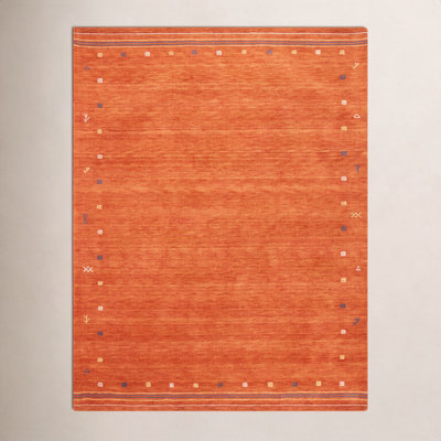 Danette Rust Hand-Loomed Wool Rug