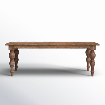 Table de salle à manger rectangulaire en bois sculpté à 4 pieds Campbell