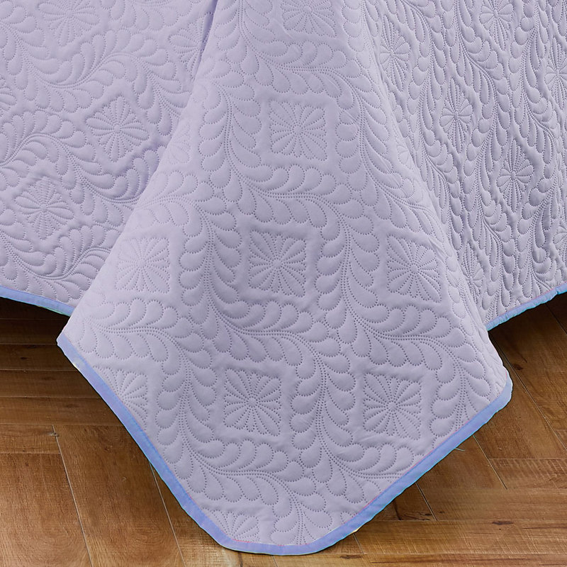 Kiran Polyester Quilt, Lavender, Twin Quilt + 1 Sham