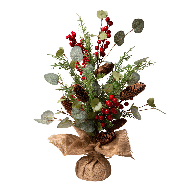 Arbre de Noël floral 20 po H