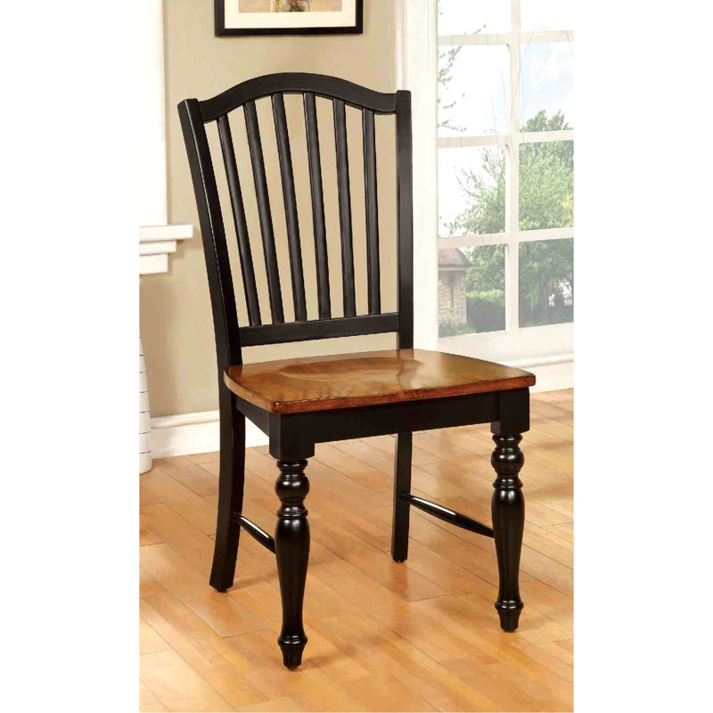 2 chaises d'appoint, chêne noir et antique, bois massif +, 2 chaises, style champêtre élégant