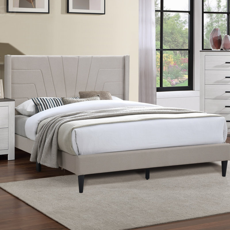 Base de lit tapissier 1pc, Marron clair