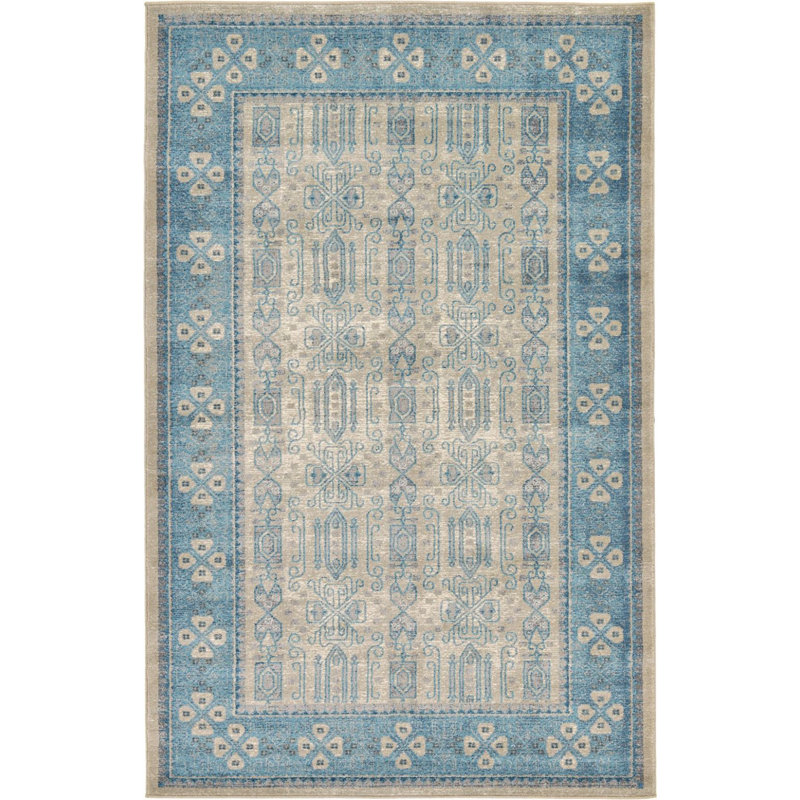 Tapis à motif oriental gris Linz, Rectangle 2 pi x 3 pi