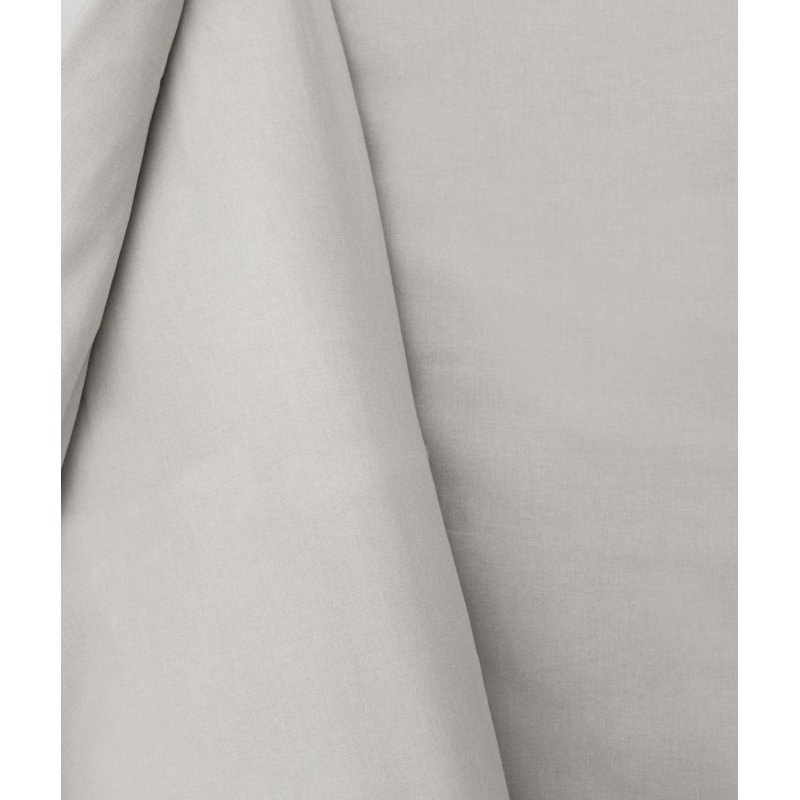 Light Gray 100% Cotton Quilt Cover Set, Twin Size | Includes Duvet Cover 63 x 87, Fitted Sheet 39 x 79 + 11.8, Pillowcase 20 x 28 | 240 Thread Count, Button Closure, Machine Washable, Soft & Durable