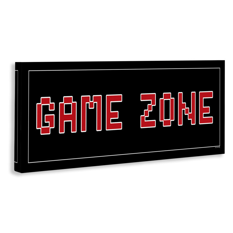 Art mural sur toile Pixel Style Game Zone, design par Yass Naffas Designs, H 10 po x l 24 po