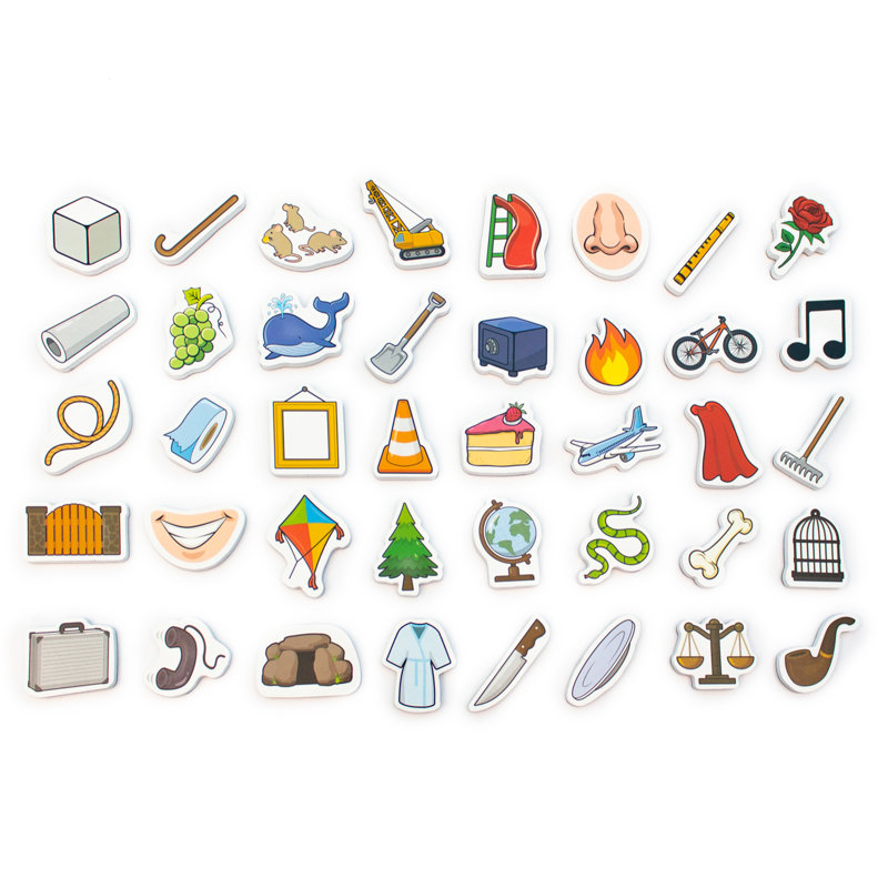 Junior Learning Magic-E Objects Educational Learning Set - Magnetic Learning Foam Objects