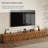94.5" TV Stand Combination Cabinet with Storage, 4 Drawers, Textured Wood Fronts & Oak Finish-1140697622