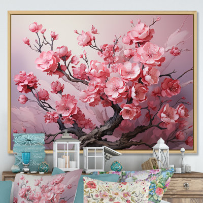 Cerisier rose Elegance In Bloom I - Art mural cerisier en fleurs