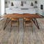 Tapis gris / brun en laine noué à la main-64790058
