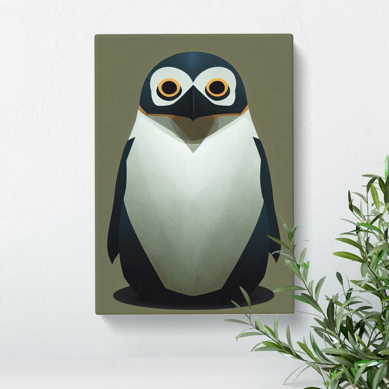 XV1022-4698X Tiny Penguin - Print, Wrapped Canvas, 60cm H x 40cm W, No Matte