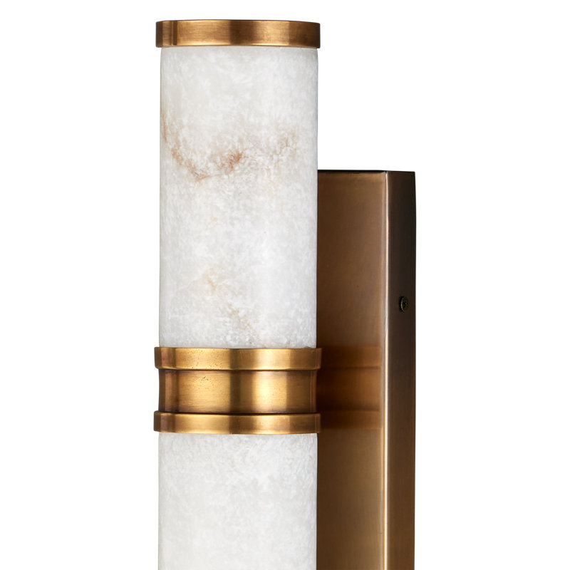 Brenham Wall Sconce, Natural/Vintage Brass, 11, 4.5" H x 28.5"W x 5"D