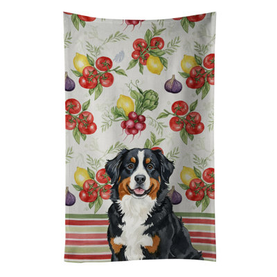 Bernese Mountain Dog Vegetables Kitchen Towel