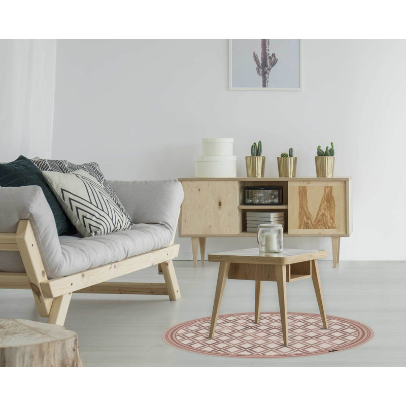 Colchester Non-Slip Geometric Indoor Doormat, Round 68cm
