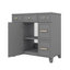 Meuble-lavabo 36 po avec lavabo en céramique robuste et portes polyvalentes avec tablettes et tiroirs spacieux-1726689962