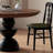 Black Brown Round Solid Wood Dining table-1237455441