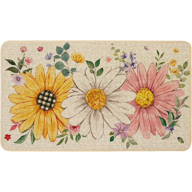 Paillasson printemps-été floral extérieur extérieur tournesol