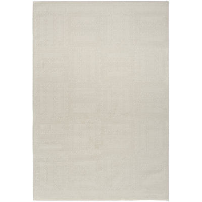 Tapis d'intérieur moderne ivoire Ebern Designs Reimann