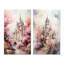 «Castles Pastel Dreams», 2 pièces sur toile-411414298-411414299
