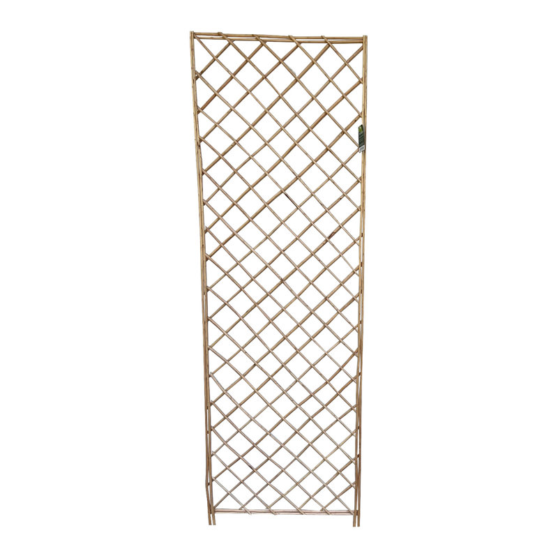72'' Light Brown Willow Wood Lattice Trellis Panel