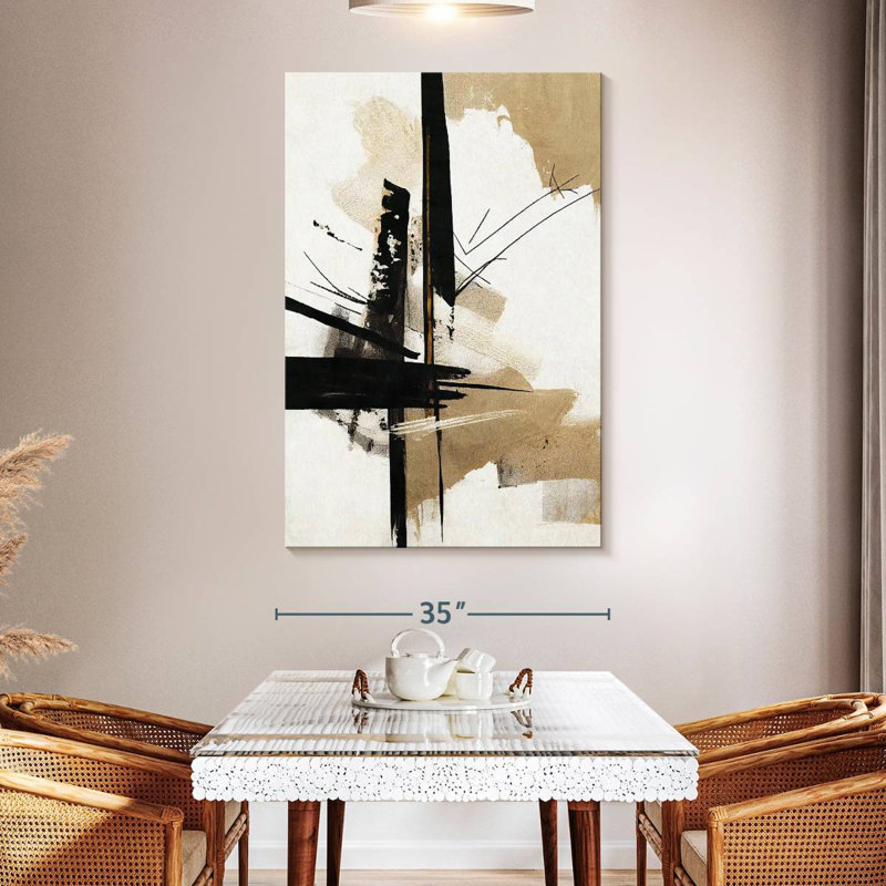 Avery beige, série chaotique II, H 51 po x l 34 po