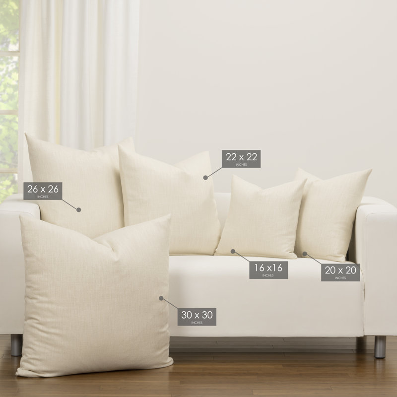 Lumiere Cream Lustrous Throw Pillow, 20" x 20", Polyester