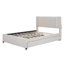 Lit plateforme tapissier avec 2 tiroirs de rangement et lit gigogne simple TG, tête de lit classique-1867836463-1867836460