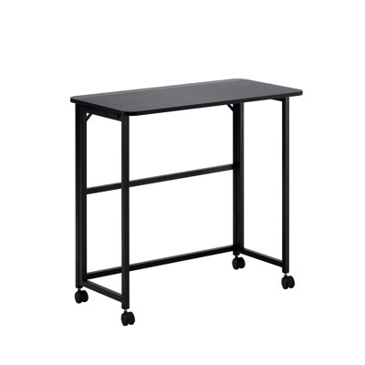 Foldable Desk, Small Home Office, 31.5 Inches, Black, Stable Design, Convenient Storage, Living Room Bedroom