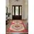 Marisol Burgundy Beige Oriental Machine Printed Cotton Polyester Area Rug-1666567324