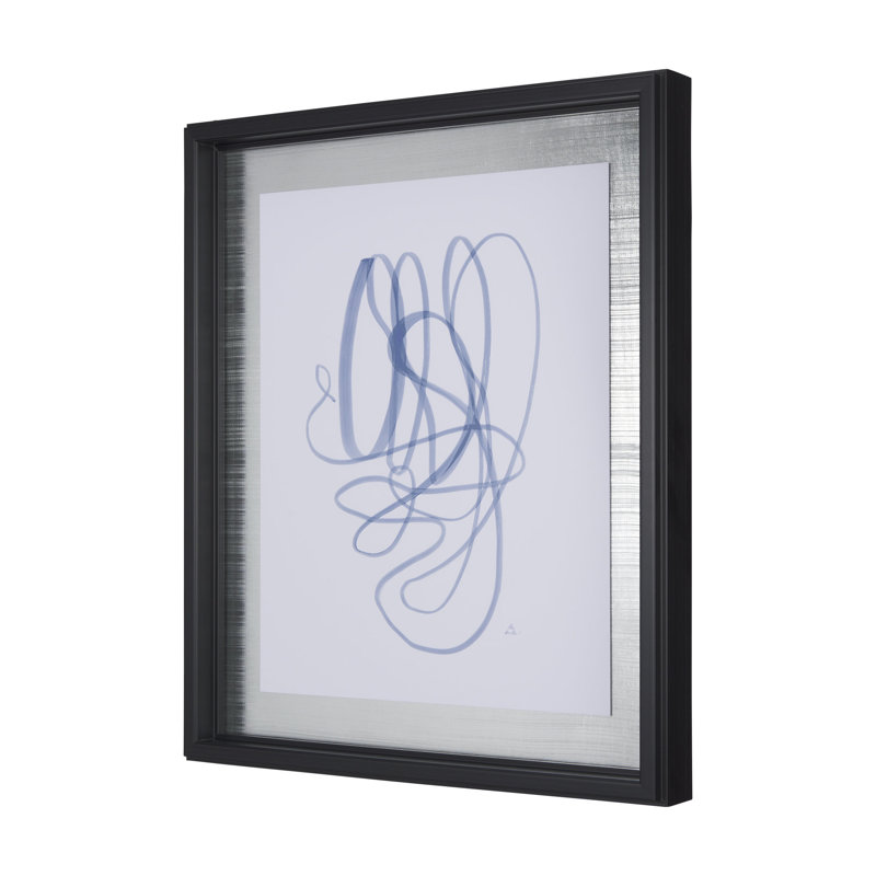 «Lines V a Hand», reproduction d'art encadrée texturée matte sous verre, Lines V