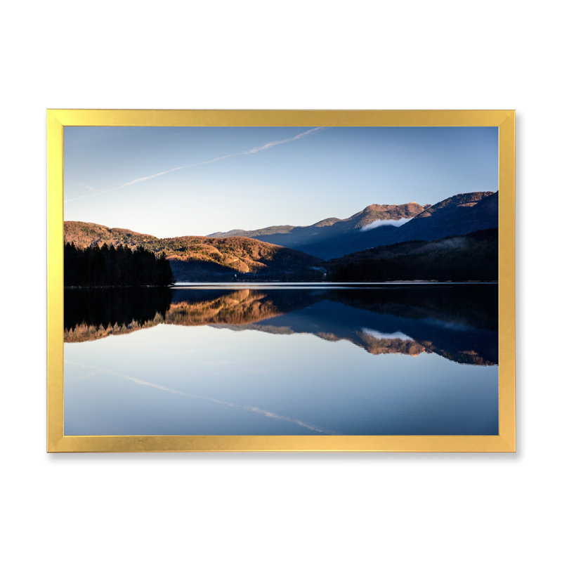 Bohinj Lake at Sunset - reproduction d'art sur toile, H 8 po x l 12 po x P 1 po, Cadre doré