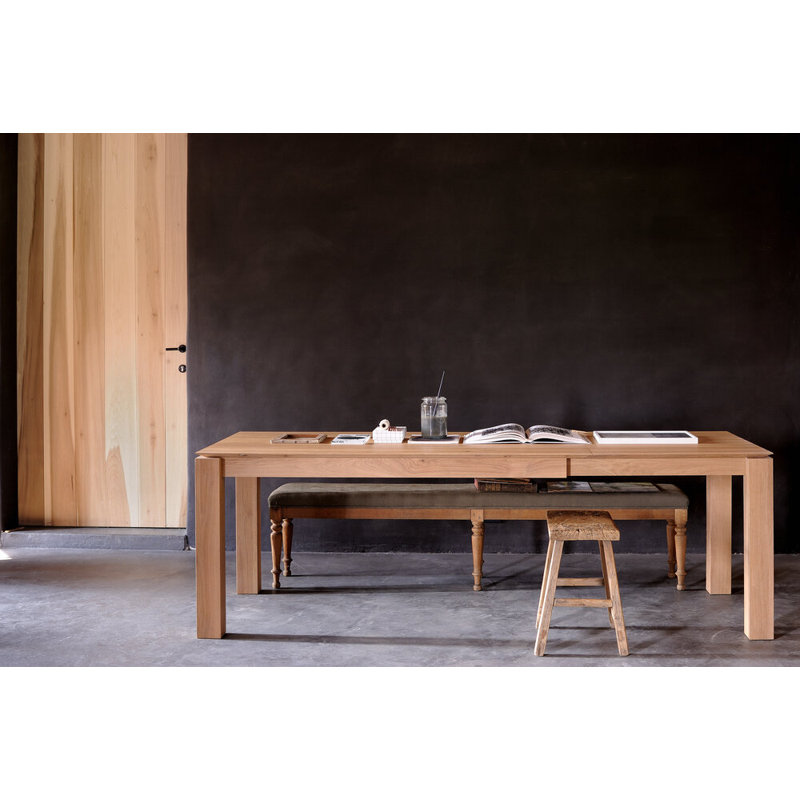 Slice Solid Oak Dining Table, 35.4" W x 86.6" L