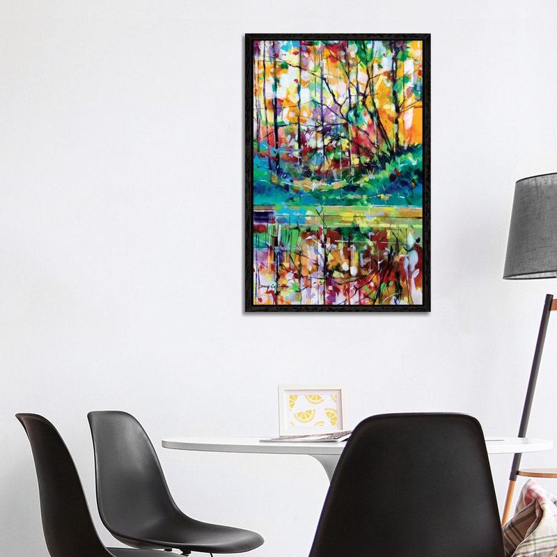 Mad Meadowcliff by Doug Eaton - Painting on Canvas, 101.6 cm H x 66.04 cm W, Black Framed