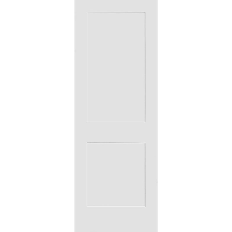Primed 2 Panel Interior Shaker Door Slab, 34" x 84"