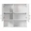 Armoire de toilette murale 2 en 1 avec tablettes réglables et portes à fermeture en douceur pour salles de bain modernes-1746026271