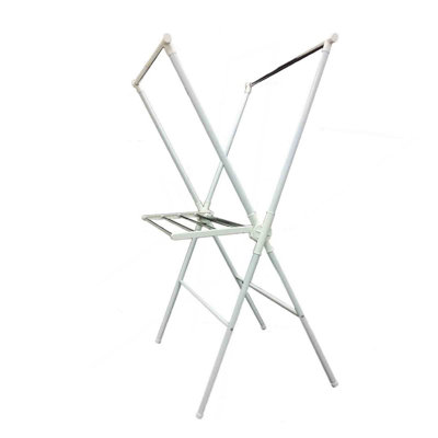 51" Tall Adjustable Folding Laundry Drying Rack, White