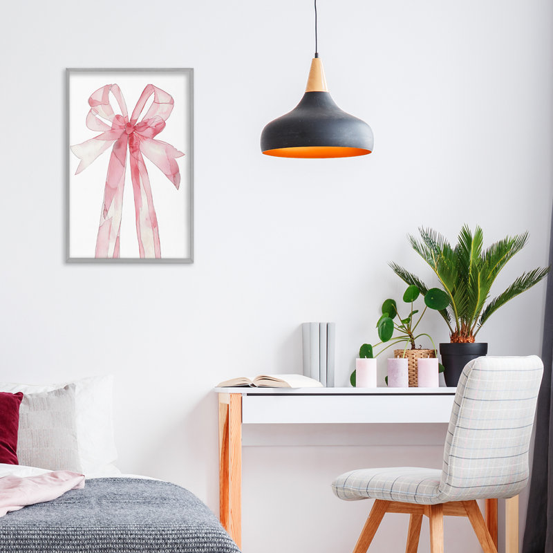 Estampe numérique Coquette Pink Bow, giclée par LSR Design Studio, H 18 po x l 12 po, Estampe numérique Farmhouse