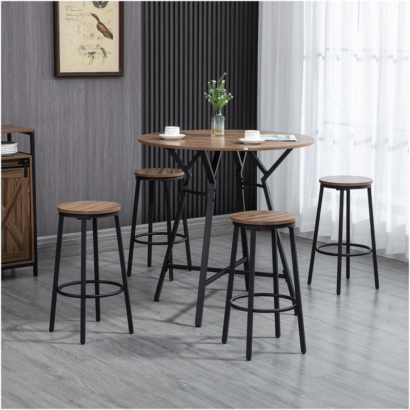 Ensemble de table et chaises de bar 5 pièces Industrial