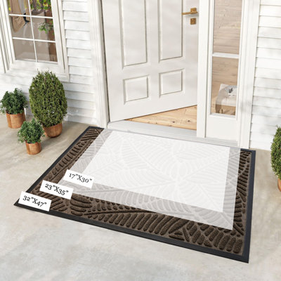 Welcome Indoor Outdoor Mat, Heavy Duty Sturdy Front Door Mat for Entrance, Garage, Garden