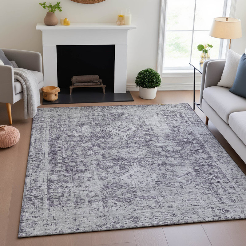 Premium Machine Washable Barry AMF1229 Global Rug, Rectangle 9' x 12'