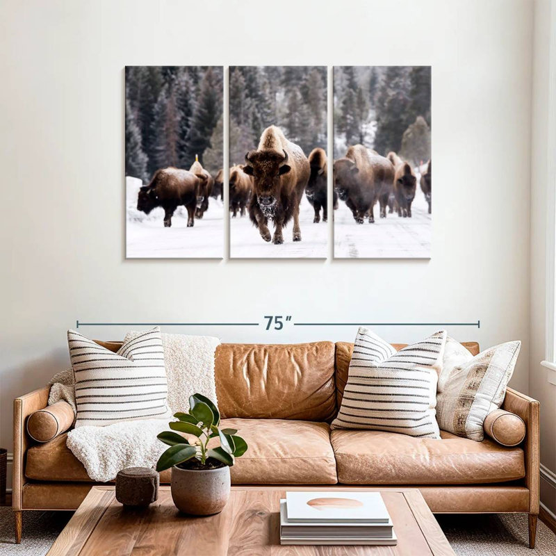 Brampt Winter Bisons, 36" H x 57" W