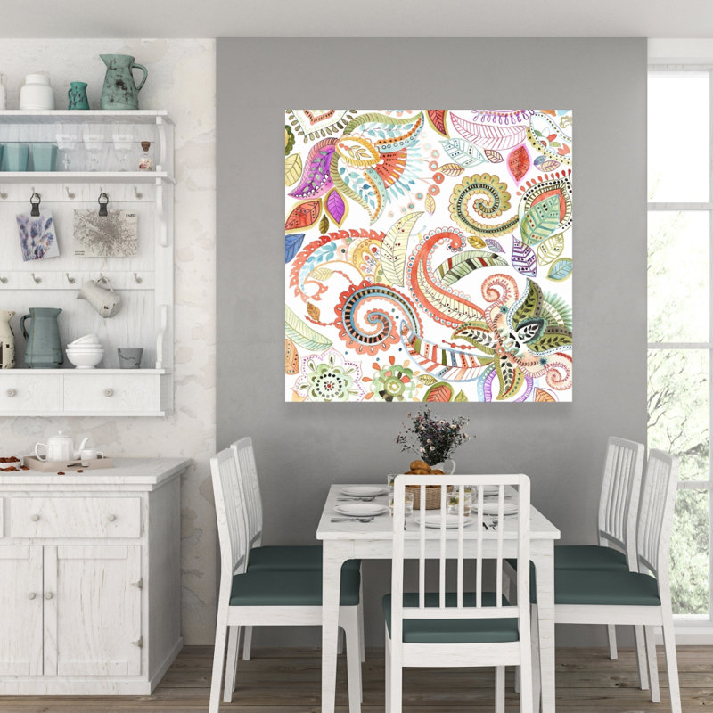 Aquarelle, motif floral sur toile | Reproduction d'art pour la maison