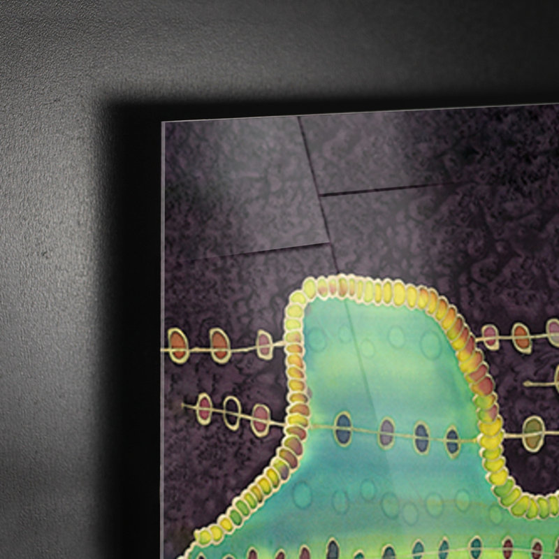 Prugna Pop trittico by Kristina Mekjian-Smith - Rectangle Painting on Canvas, 50cm H x 150cm W