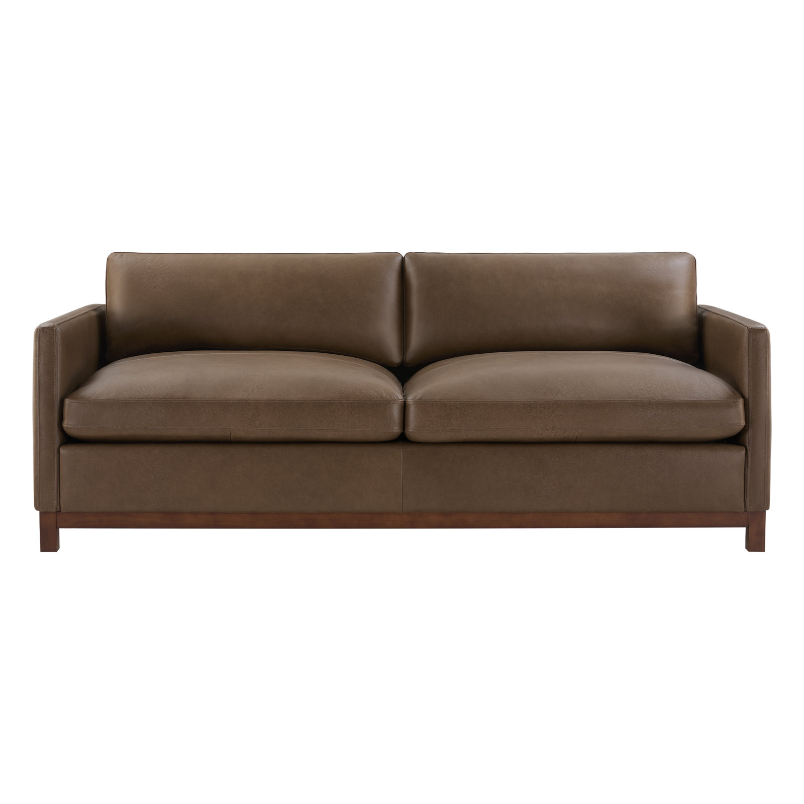 Liz 84" Genuine Leather Sofa, York Chesnut