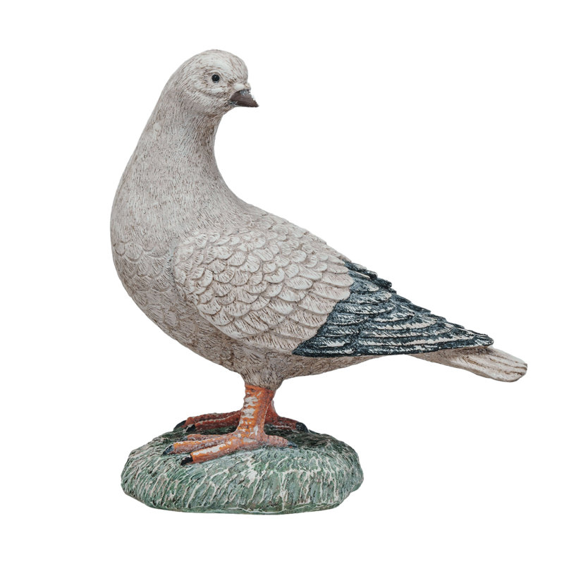 Perche pastorale en résine pigeon
